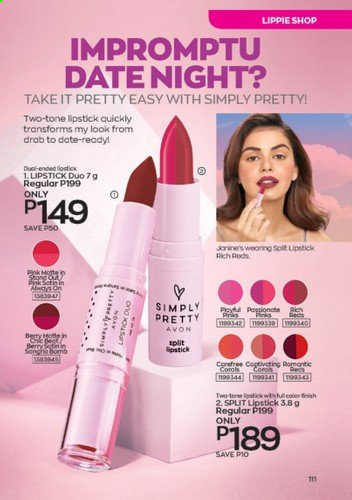 thumbnail - Avon offer  - 1.9.2021 - 30.9.2021 - Sales products - Avon, lipstick. Page 111.