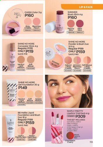 thumbnail - Avon offer  - 1.9.2021 - 30.9.2021 - Sales products - corrector, lipstick, powder blush. Page 113.