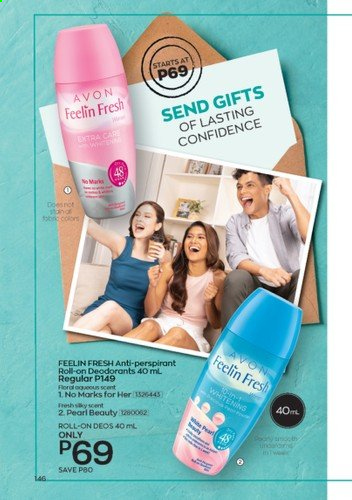 thumbnail - Avon offer  - 1.9.2021 - 30.9.2021 - Sales products - Avon, anti-perspirant, roll-on, deodorant. Page 146.