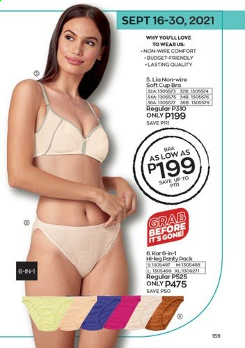 thumbnail - Avon offer  - 1.9.2021 - 30.9.2021 - Sales products - bra. Page 159.