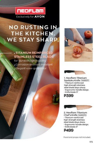 thumbnail - Avon offer  - 1.9.2021 - 30.9.2021 - Sales products - Avon, chef’s knife, knife. Page 173.