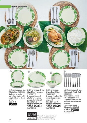 thumbnail - Avon offer  - 1.9.2021 - 30.9.2021 - Sales products - bowl, bowl set, fork, plate, serveware, serving bowl, spoon. Page 176.