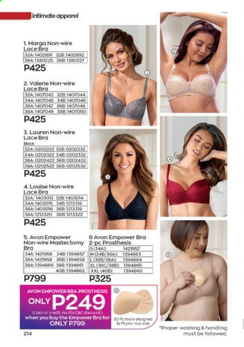 thumbnail - Avon offer  - 1.9.2021 - 30.9.2021 - Sales products - Avon, bra. Page 214.
