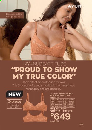 thumbnail - Avon offer  - 1.9.2021 - 30.9.2021 - Sales products - Avon, True Color, bra. Page 259.