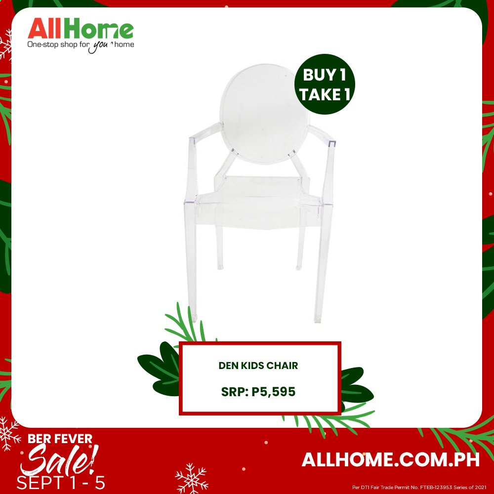 AllHome offer  - 1.9.2021 - 5.9.2021 - Sales products - chair. Page 17.