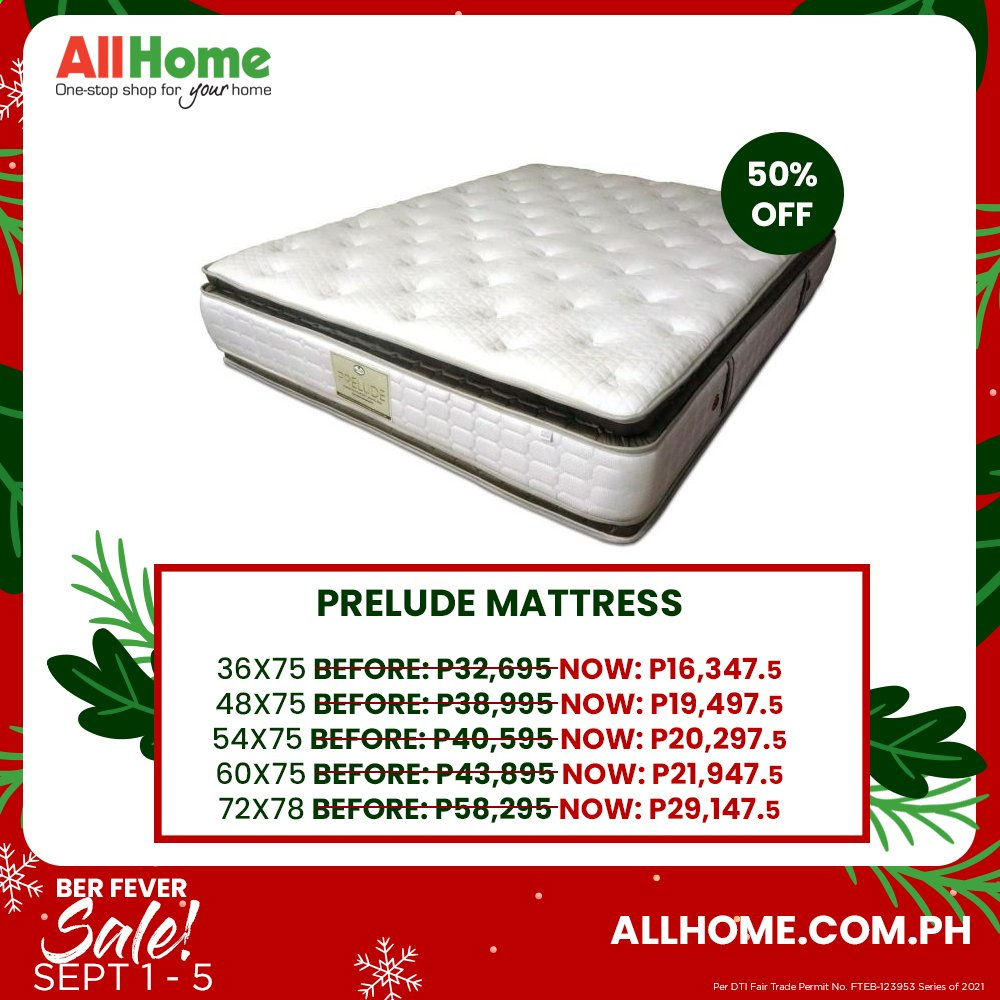 thumbnail - AllHome offer  - 1.9.2021 - 5.9.2021 - Sales products - mattress. Page 24.