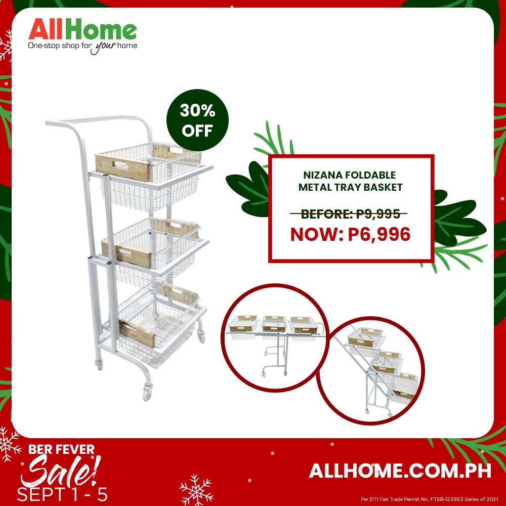 AllHome offer  - 1.9.2021 - 5.9.2021 - Sales products - basket, tray. Page 25.