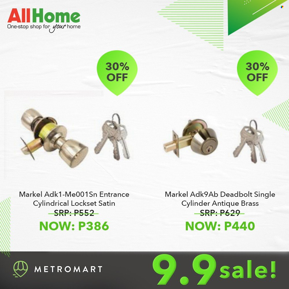 AllHome offer  - 9.9.2021 - 9.9.2021 - Sales products - lockset. Page 3.