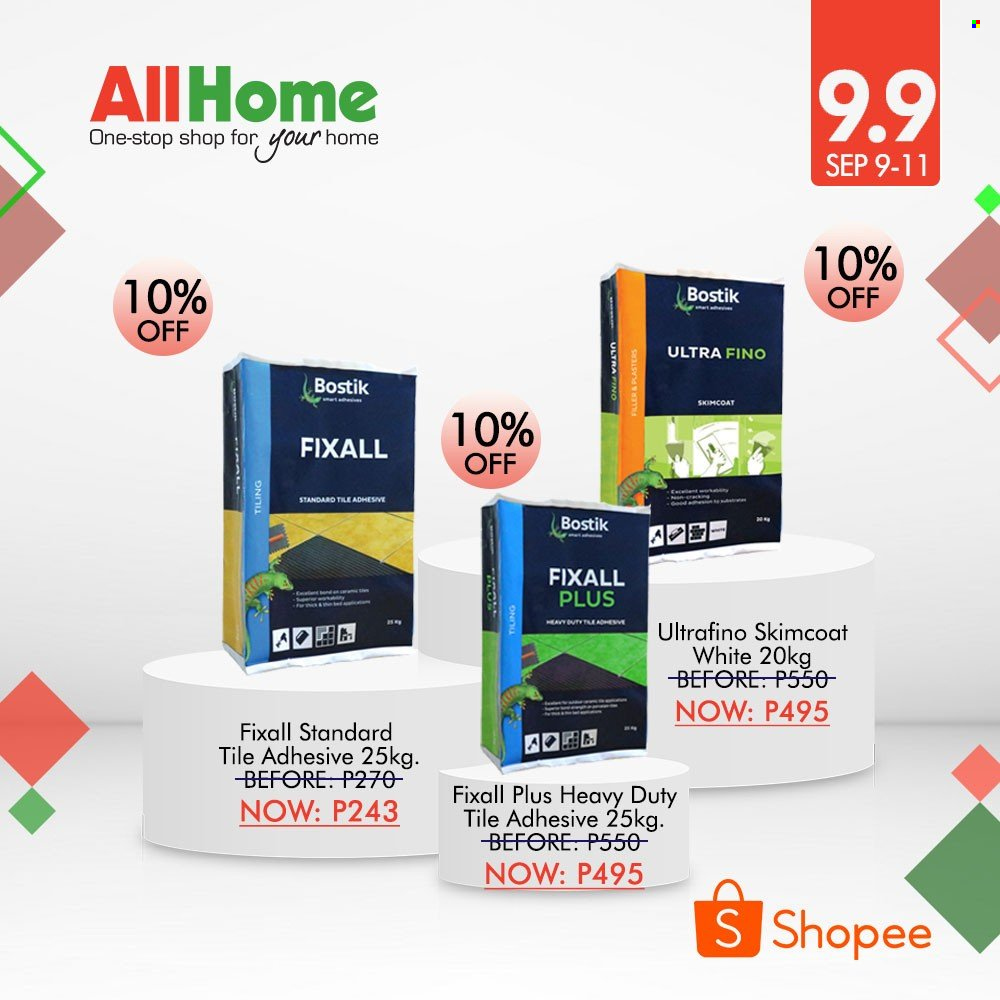thumbnail - AllHome offer  - 9.9.2021 - 11.9.2021 - Sales products - adhesive. Page 2.