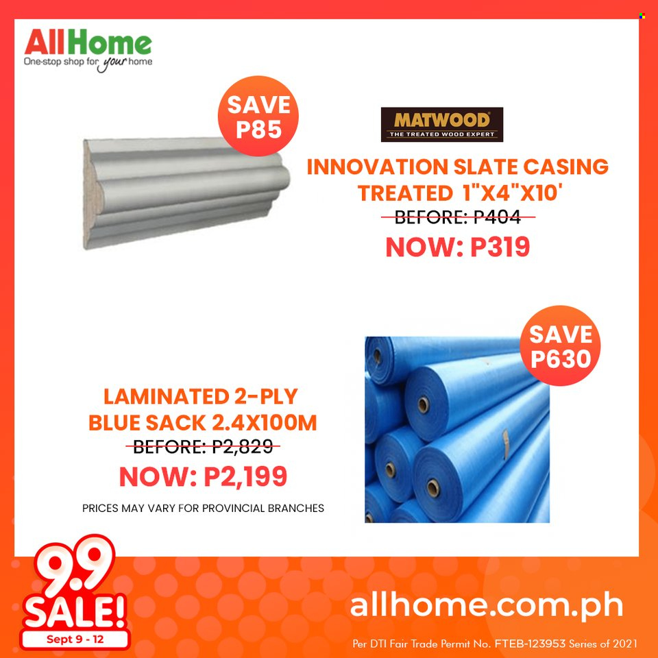 AllHome offer  - 9.9.2021 - 12.9.2021. Page 10.