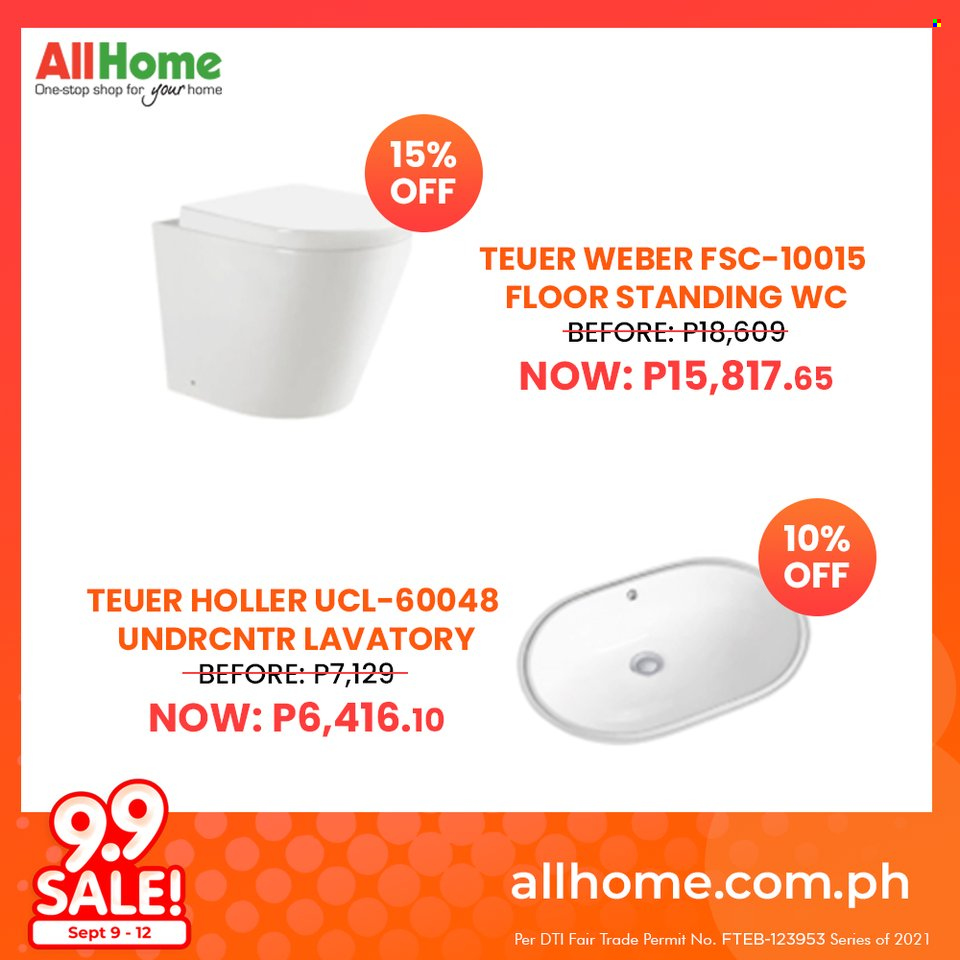 AllHome offer  - 9.9.2021 - 12.9.2021 - Sales products - Weber. Page 12.