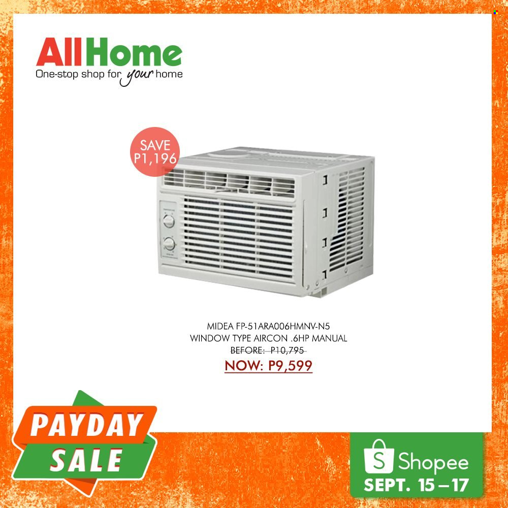 AllHome offer  - 15.9.2021 - 17.9.2021 - Sales products - Midea. Page 4.