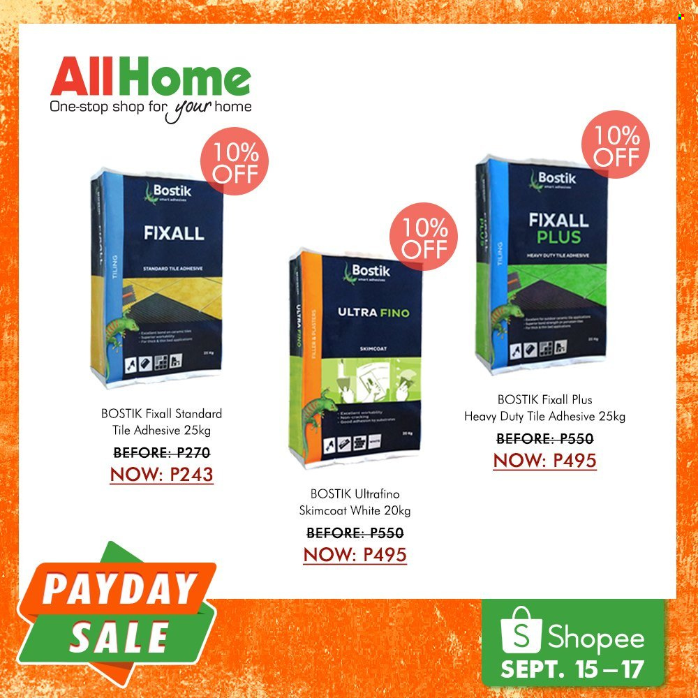 AllHome offer  - 15.9.2021 - 17.9.2021 - Sales products - adhesive. Page 10.