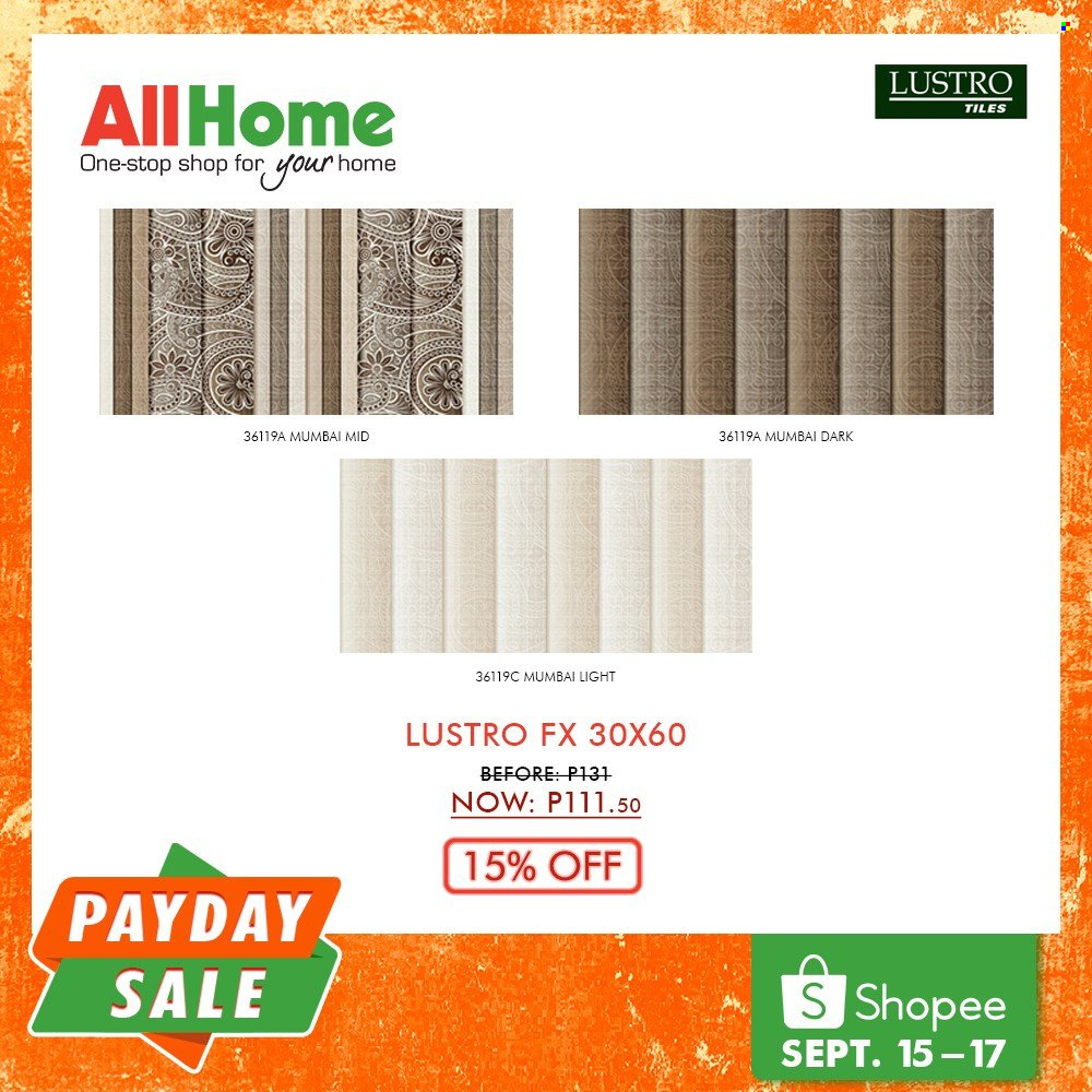 AllHome offer  - 15.9.2021 - 17.9.2021. Page 22.