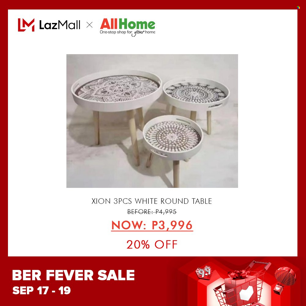 AllHome offer  - 17.9.2021 - 19.9.2021 - Sales products - table. Page 10.