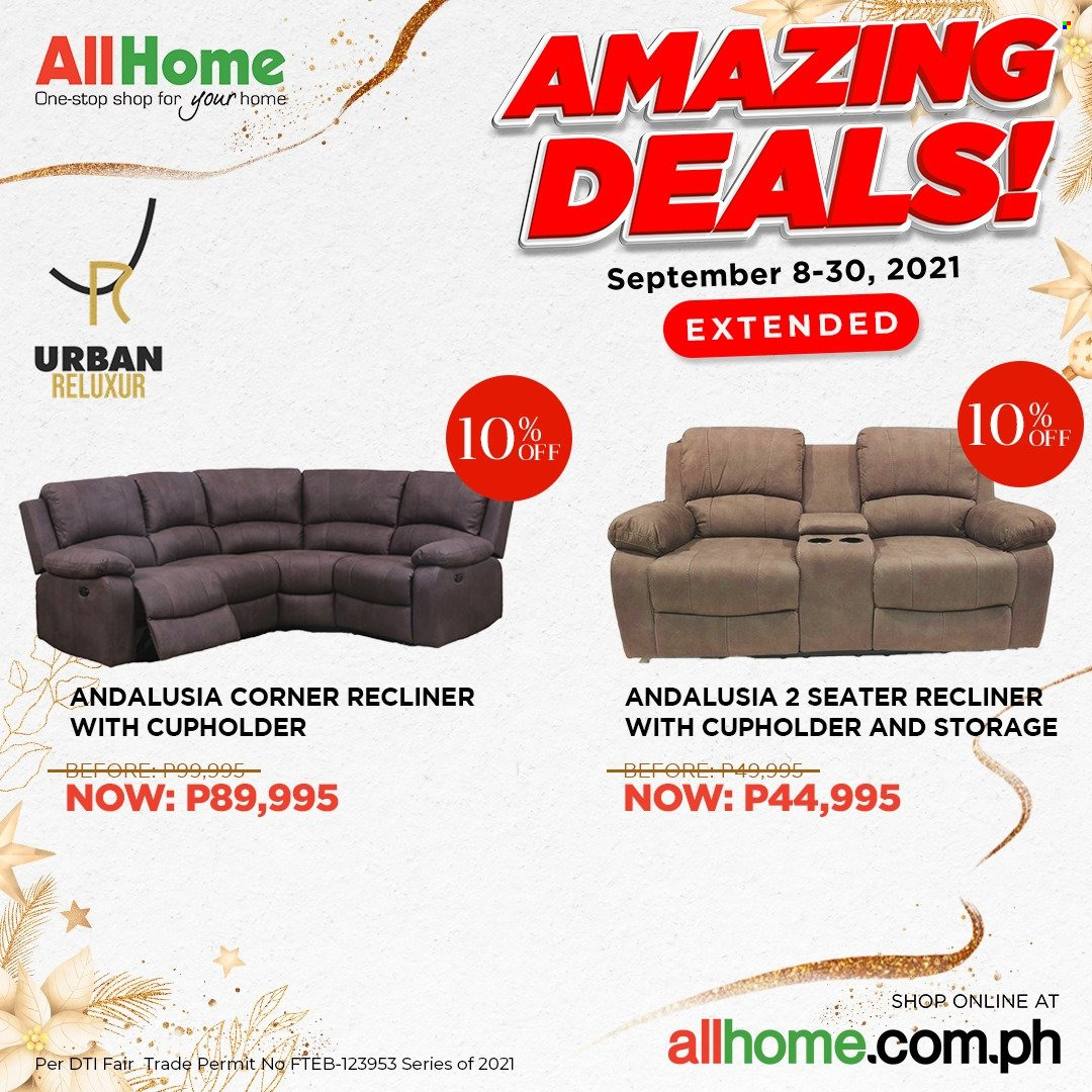 thumbnail - AllHome offer  - 8.9.2021 - 30.9.2021 - Sales products - recliner chair. Page 8.