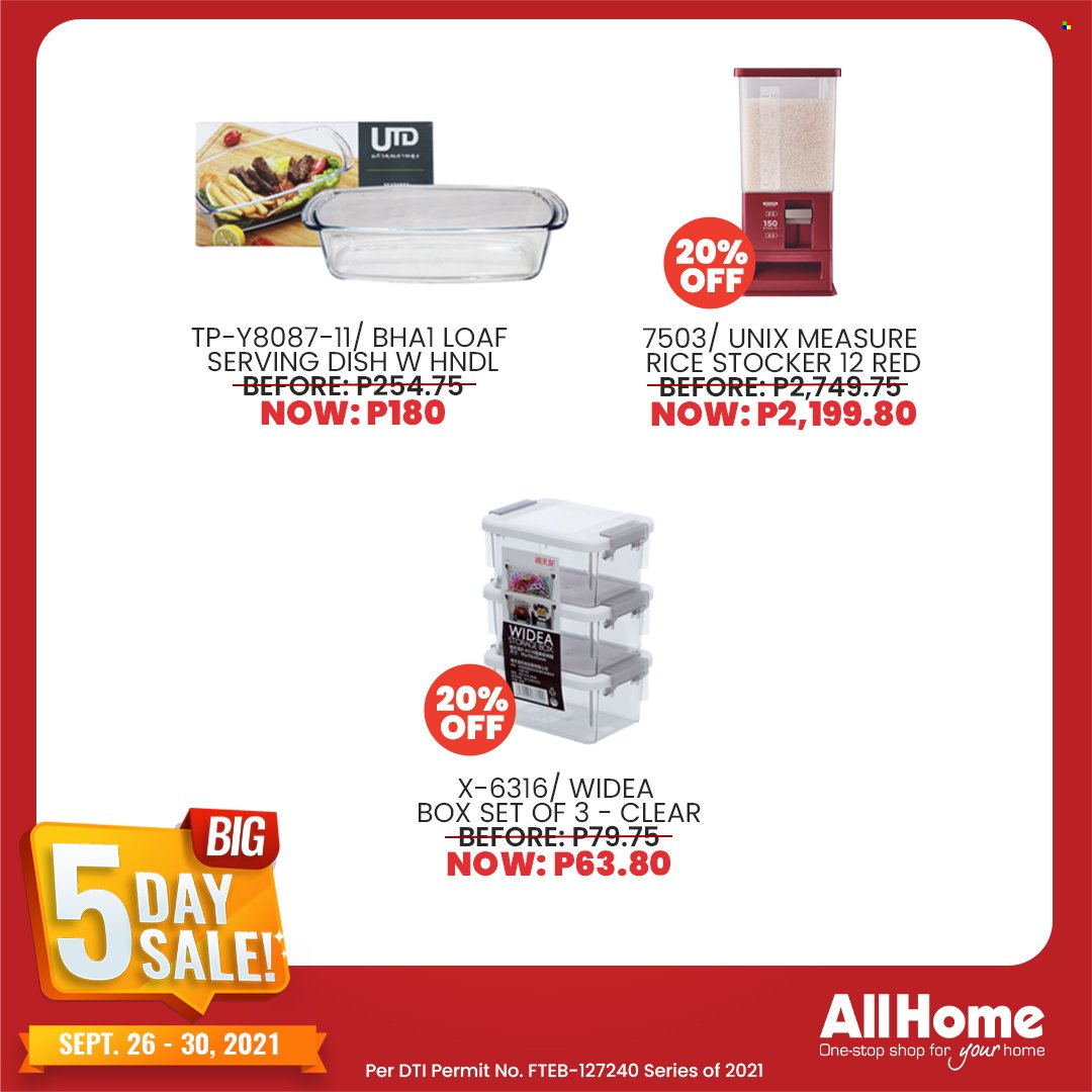 AllHome offer  - 26.9.2021 - 30.9.2021. Page 29.