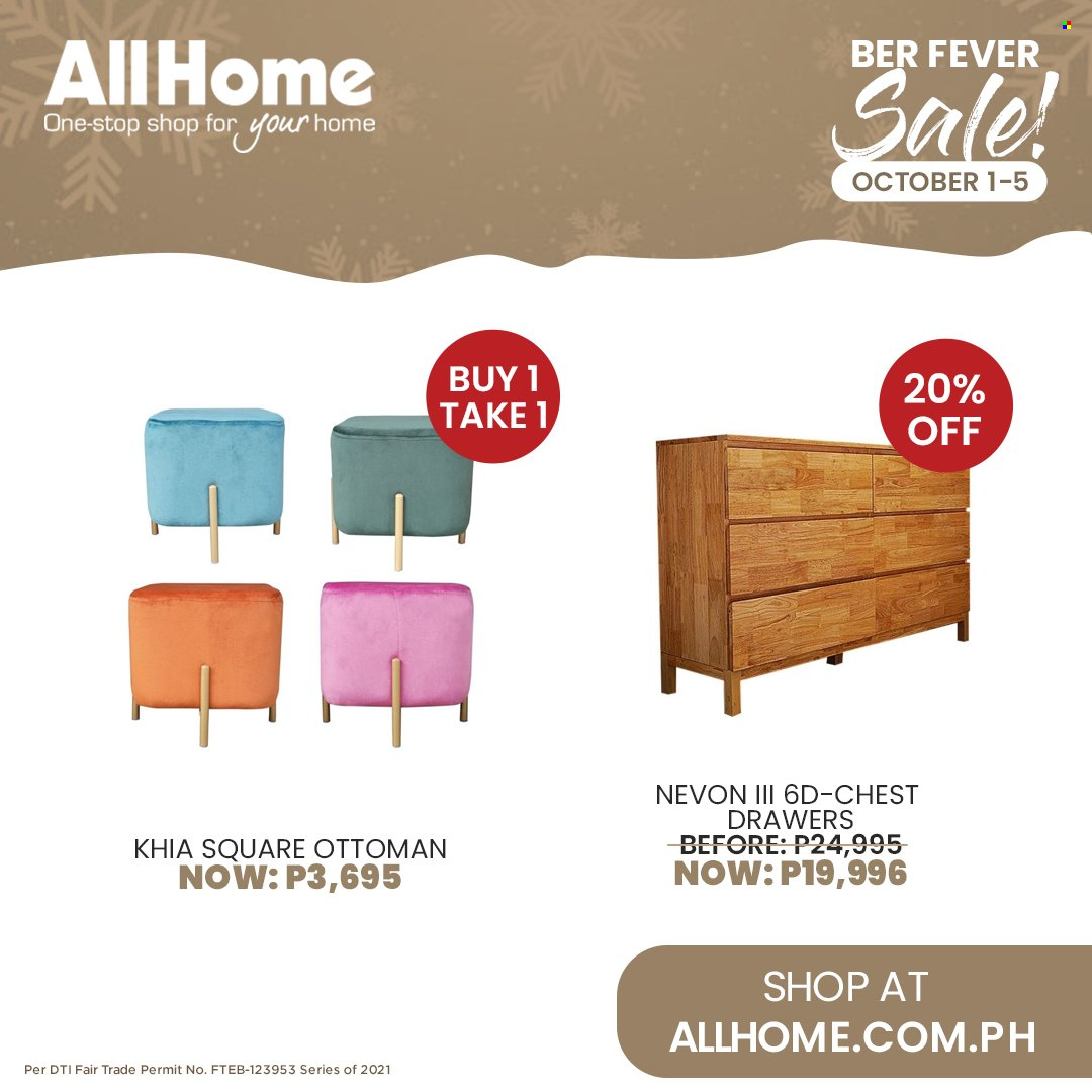 AllHome offer  - 1.10.2021 - 5.10.2021 - Sales products - ottoman. Page 8.