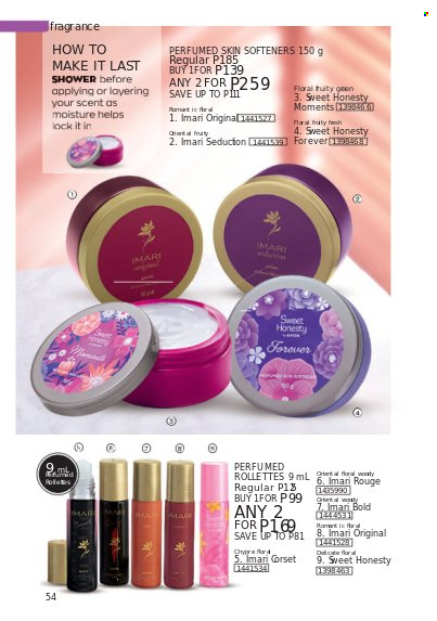 thumbnail - Avon offer  - 1.10.2021 - 31.10.2021 - Sales products - fragrance, Imari. Page 54.