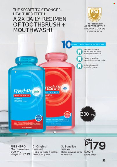 thumbnail - Avon offer  - 1.10.2021 - 31.10.2021 - Sales products - toothbrush, mouthwash. Page 59.
