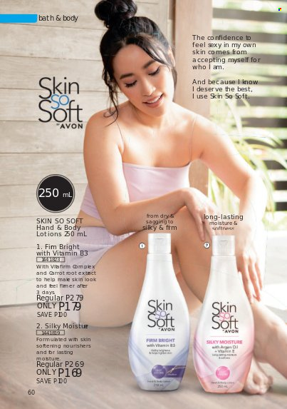 thumbnail - Avon offer  - 1.10.2021 - 31.10.2021 - Sales products - Avon, Skin So Soft. Page 60.