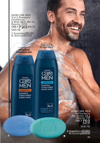 thumbnail - Avon offer  - 1.10.2021 - 31.10.2021 - Sales products - body wash, shampoo, Avon, conditioner. Page 69.