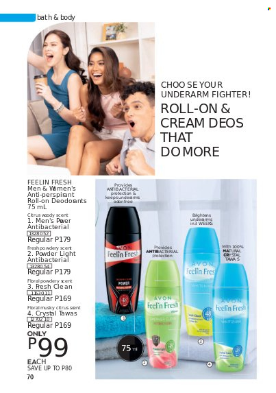 thumbnail - Avon offer  - 1.10.2021 - 31.10.2021 - Sales products - Avon, roll-on. Page 70.