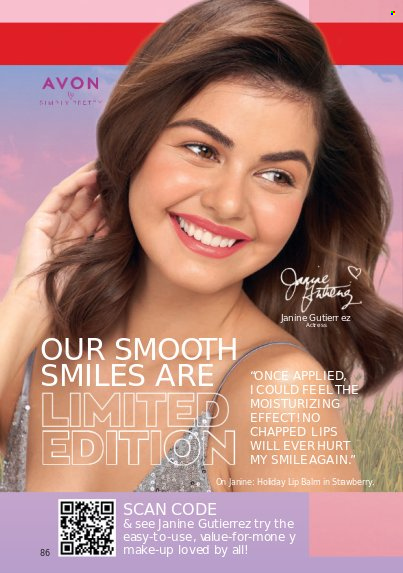 thumbnail - Avon offer  - 1.10.2021 - 31.10.2021 - Sales products - Avon, lip balm, makeup. Page 86.