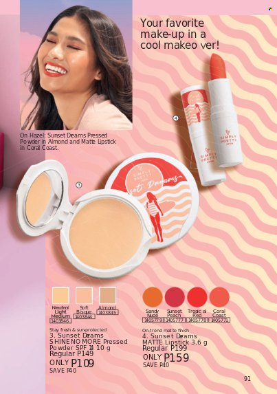 thumbnail - Avon offer  - 1.10.2021 - 31.10.2021 - Sales products - lipstick, makeup, face powder. Page 91.