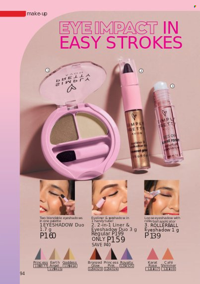 thumbnail - Avon offer  - 1.10.2021 - 31.10.2021 - Sales products - Palette, eyeshadow, eyeliner. Page 94.