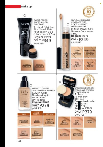 thumbnail - Avon offer  - 1.10.2021 - 31.10.2021 - Sales products - Avon, corrector. Page 106.