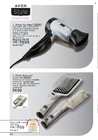 thumbnail - Avon offer  - 1.10.2021 - 31.10.2021 - Sales products - Avon, comb, hair brush. Page 180.