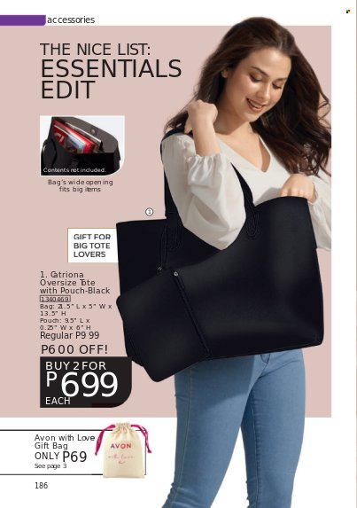 thumbnail - Avon offer  - 1.10.2021 - 31.10.2021 - Sales products - Avon, tote. Page 188.