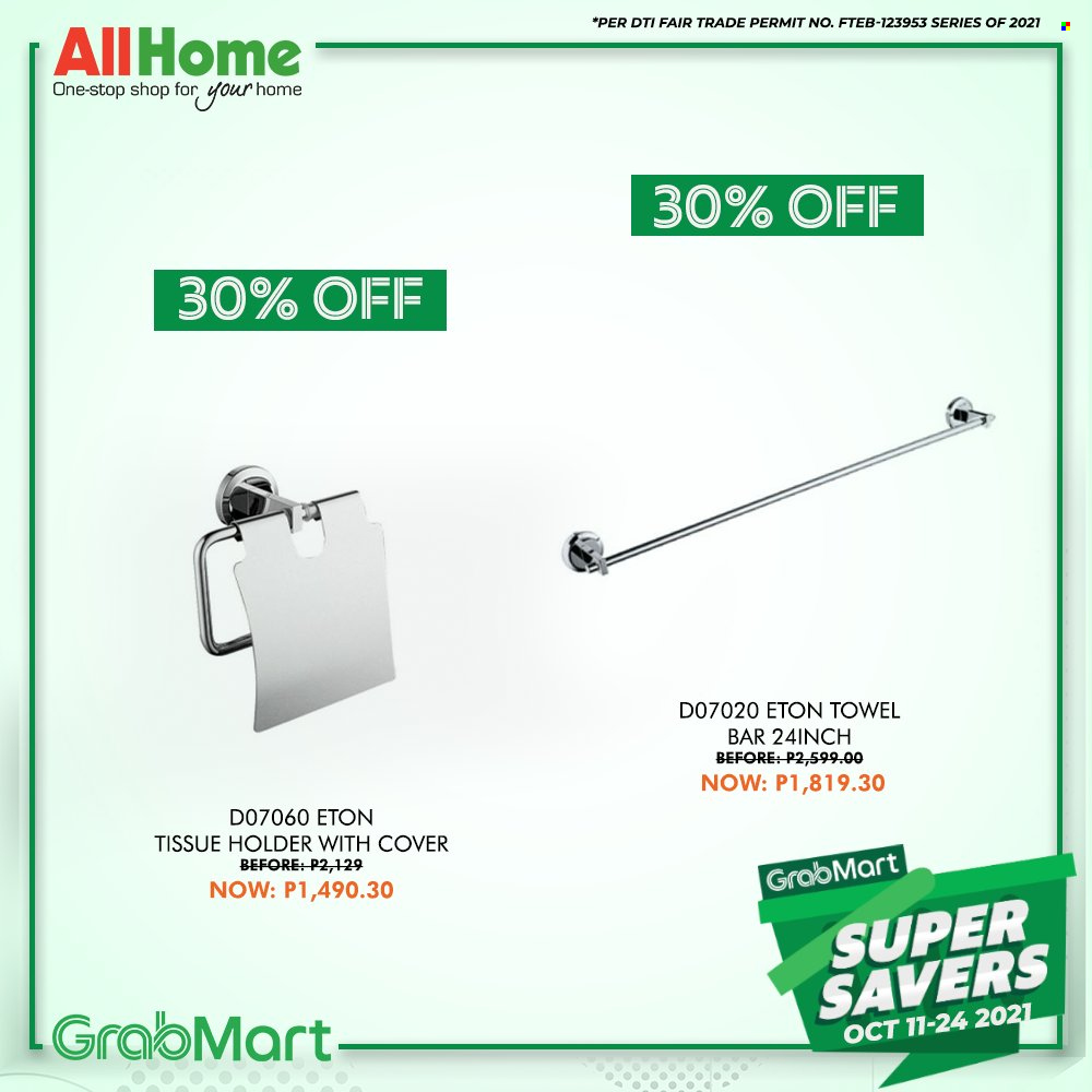 AllHome offer  - 11.10.2021 - 24.10.2021 - Sales products - towel. Page 5.
