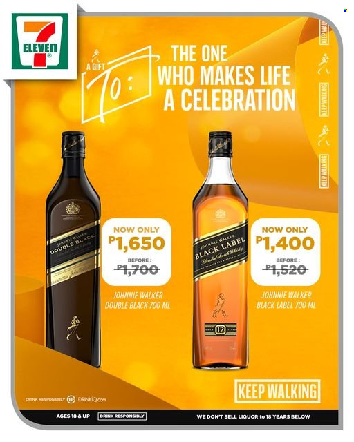 thumbnail - 7 Eleven offer  - Sales products - Celebration, liquor, Johnnie Walker. Page 2.