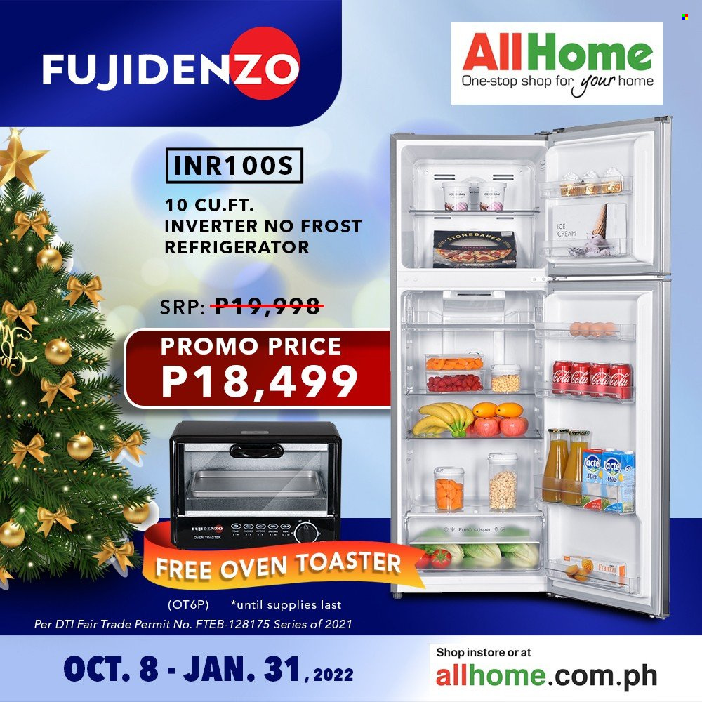 thumbnail - AllHome offer  - 8.10.2021 - 31.1.2022 - Sales products - refrigerator, oven. Page 4.