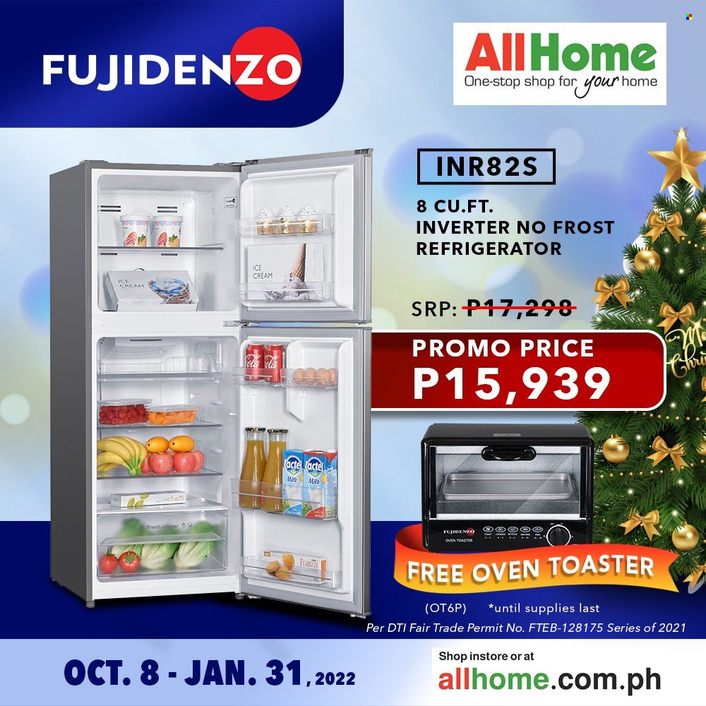thumbnail - AllHome offer  - 8.10.2021 - 31.1.2022 - Sales products - refrigerator, oven. Page 7.