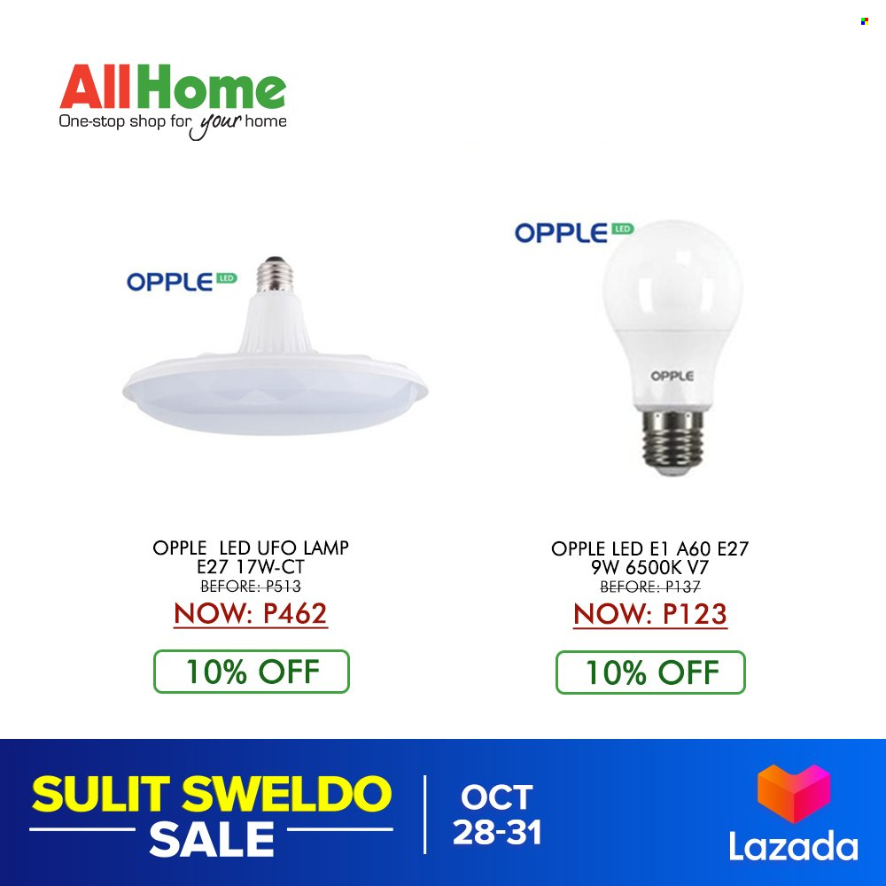 AllHome offer  - 28.10.2021 - 31.10.2021 - Sales products - lamp. Page 4.