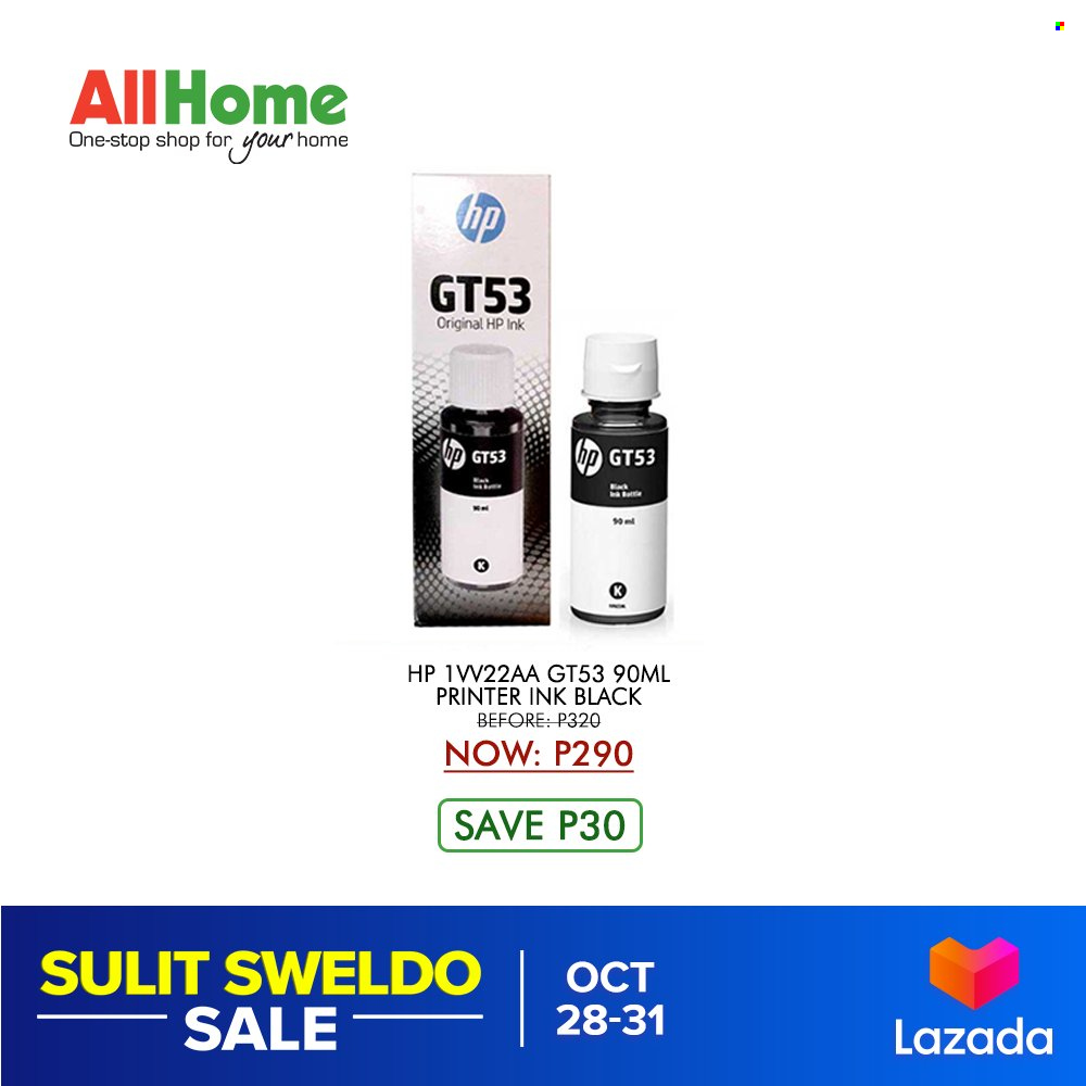 AllHome offer  - 28.10.2021 - 31.10.2021 - Sales products - Hewlett Packard, printer. Page 40.