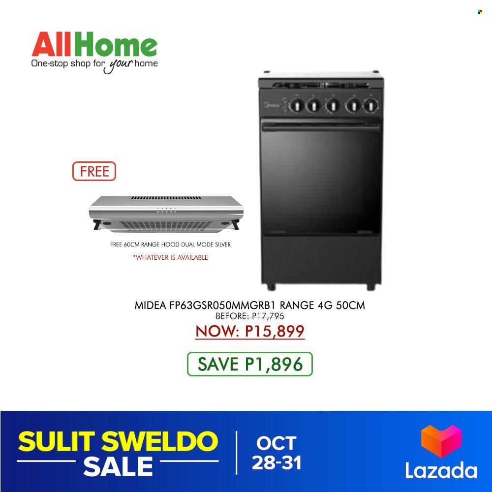 AllHome offer  - 28.10.2021 - 31.10.2021 - Sales products - Midea. Page 47.