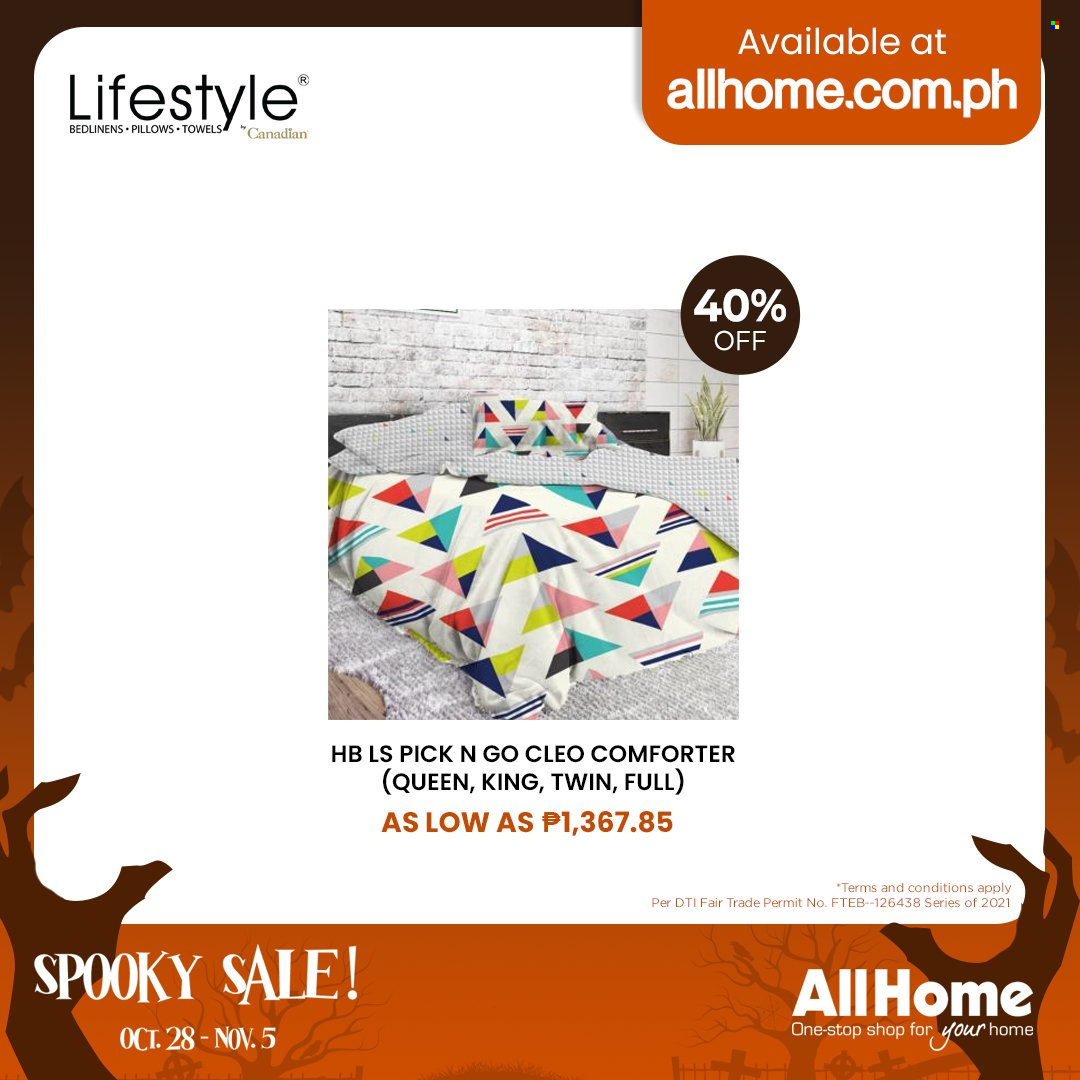 thumbnail - AllHome offer  - 28.10.2021 - 5.11.2021 - Sales products - comforter, pillow. Page 15.