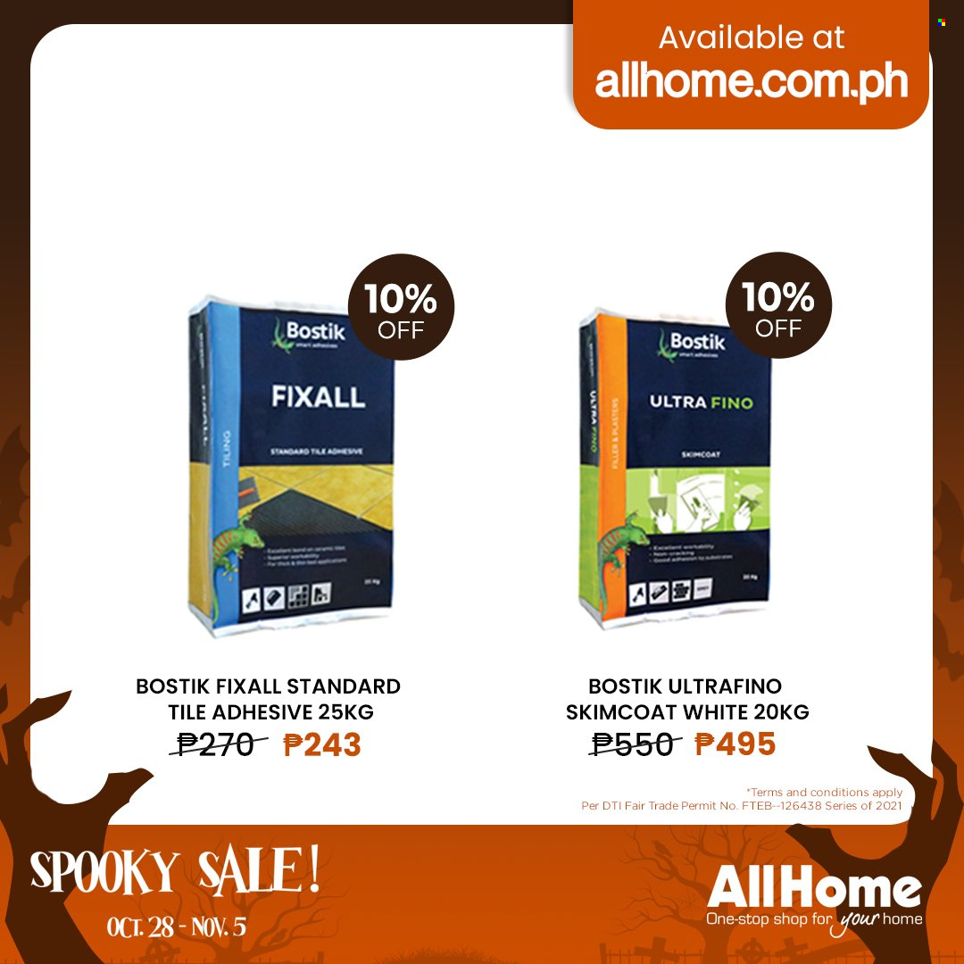 thumbnail - AllHome offer  - 28.10.2021 - 5.11.2021 - Sales products - adhesive. Page 46.