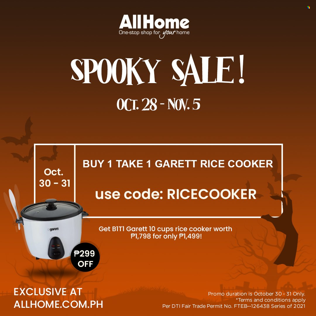 thumbnail - AllHome offer  - 28.10.2021 - 5.11.2021 - Sales products - rice cooker, cup. Page 59.