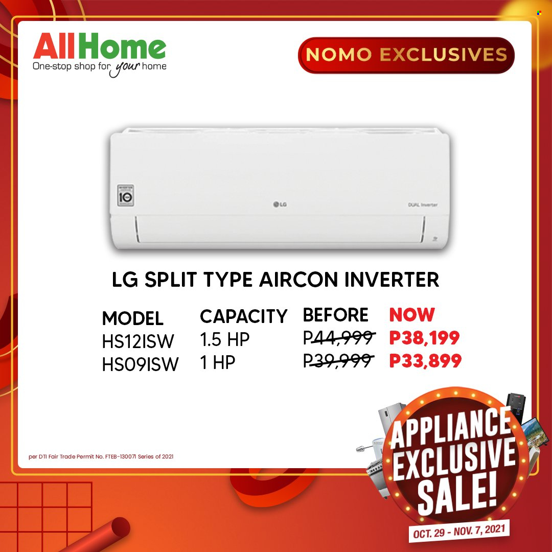 thumbnail - AllHome offer  - 29.10.2021 - 7.11.2021 - Sales products - LG, Hewlett Packard. Page 12.
