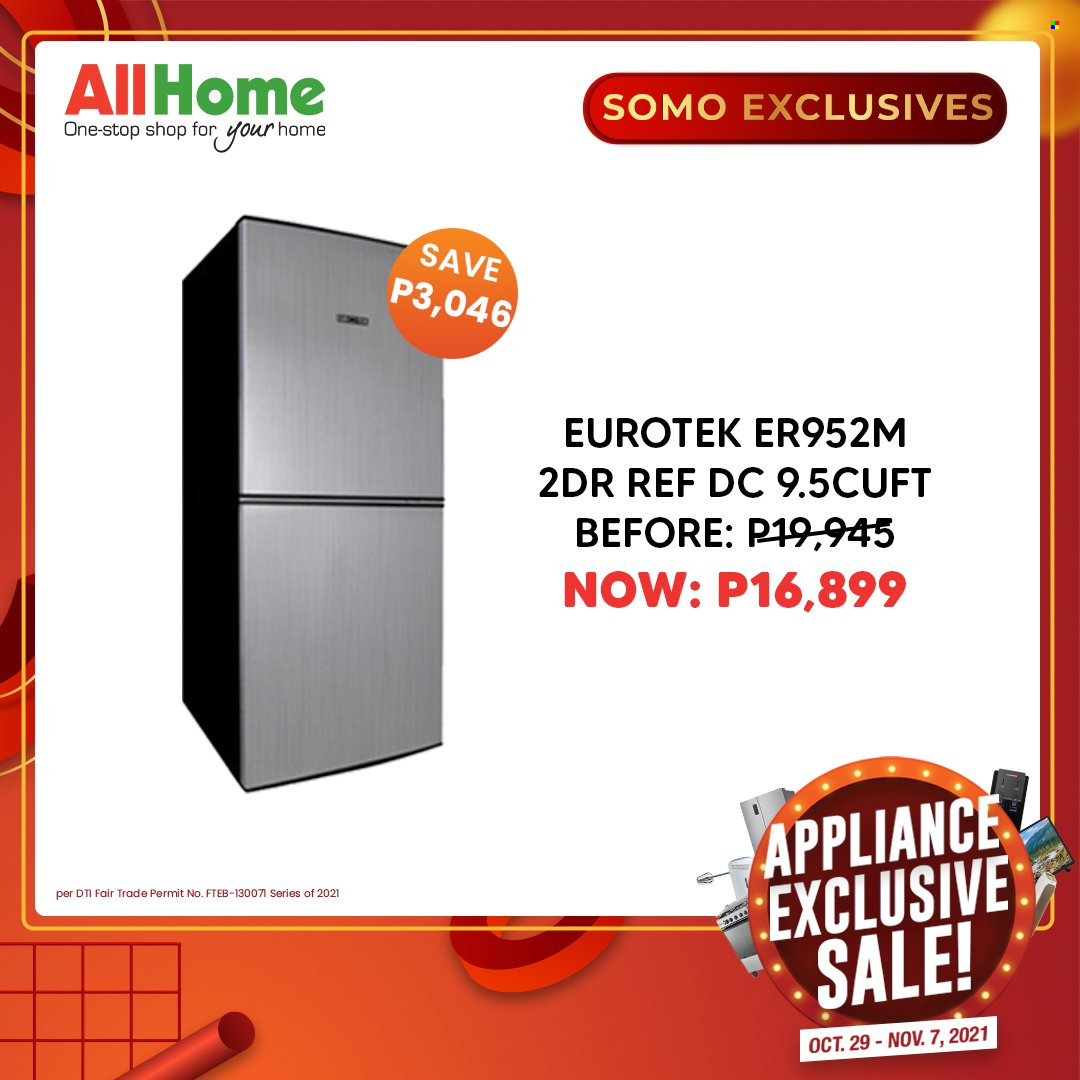AllHome offer  - 29.10.2021 - 7.11.2021. Page 18.