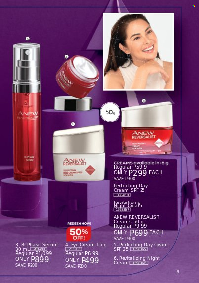 thumbnail - Avon offer  - 1.11.2021 - 30.11.2021 - Sales products - Anew, day cream, serum, night cream, eye cream, vitamin D3. Page 9.