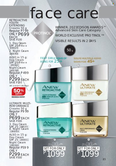 thumbnail - Avon offer  - 1.11.2021 - 30.11.2021 - Sales products - Avon, Anew, day cream, night cream. Page 83.