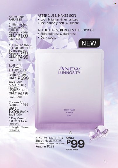 thumbnail - Avon offer  - 1.11.2021 - 30.11.2021 - Sales products - Anew, day cream. Page 87.
