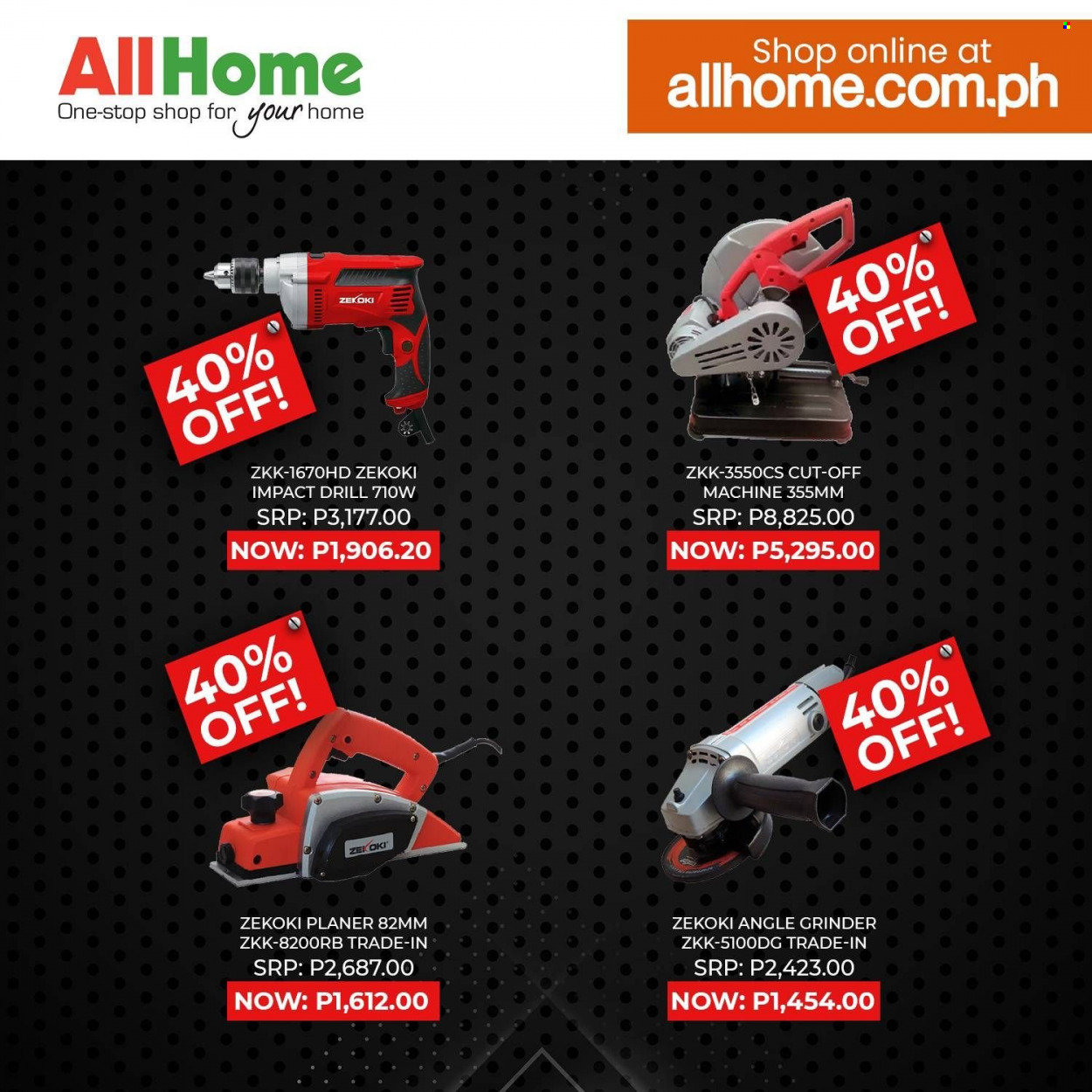 AllHome offer  - 1.11.2021 - 30.11.2021 - Sales products - drill, grinder, angle grinder, planer. Page 2.