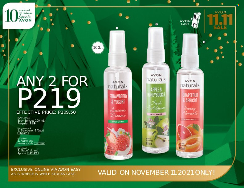 thumbnail - Avon offer  - 11.11.2021 - 11.11.2021 - Sales products - Avon. Page 2.